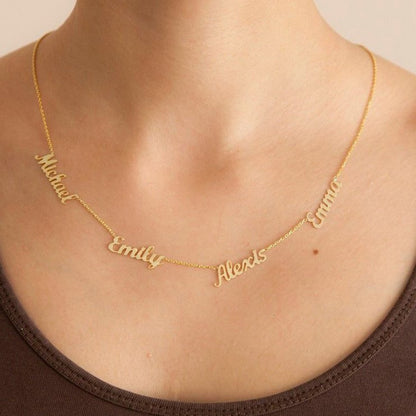 Necklace With Names On Them 4 NAMES