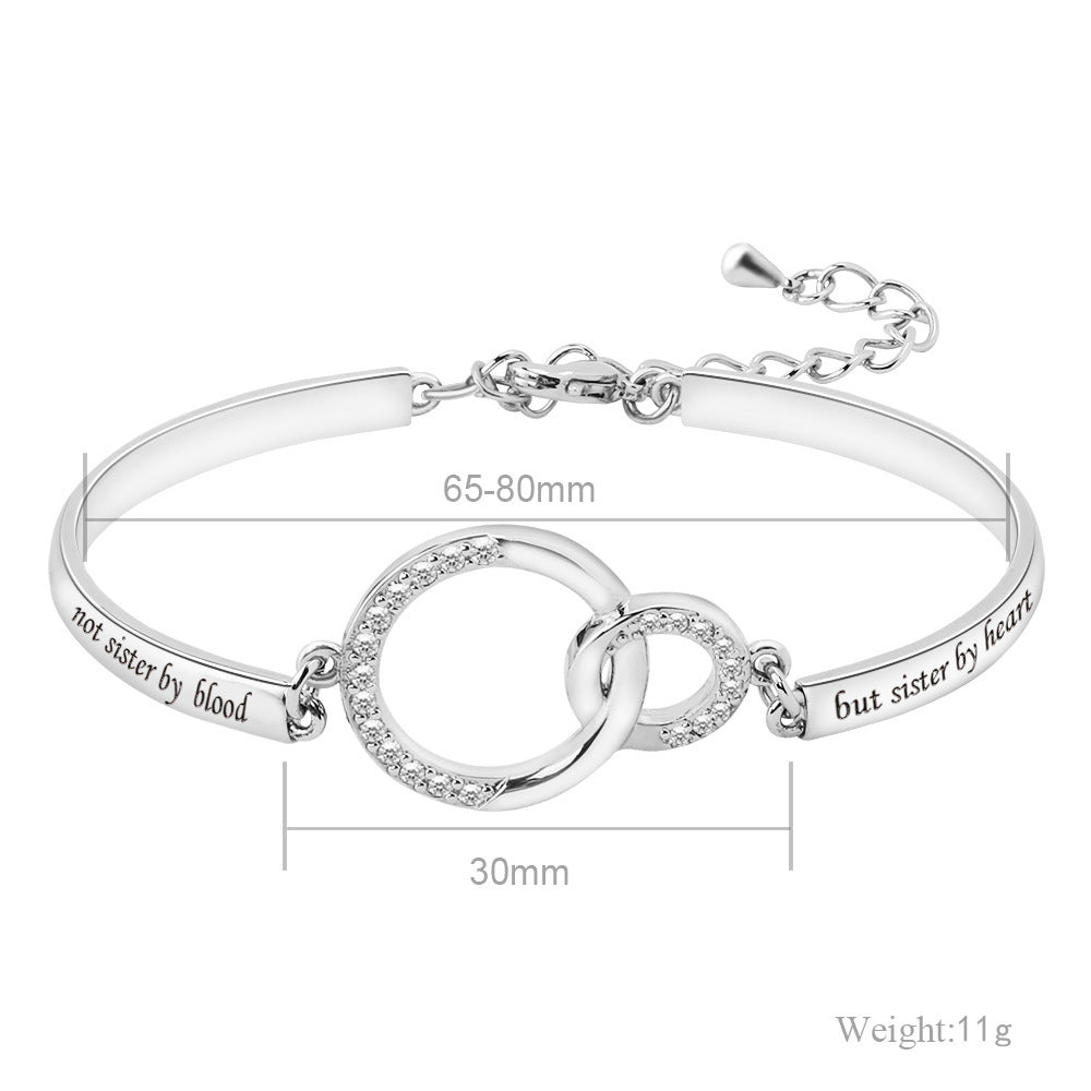 Custom Bracelets For Best Friend Engraved Link Bracelet In Stock