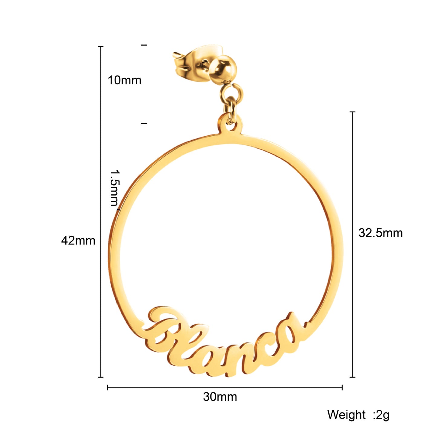 Custom Hoop Name Earrings Personalized Jewelry Earrings
