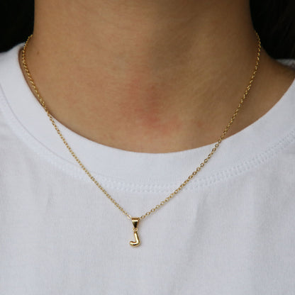 j initial necklace gold