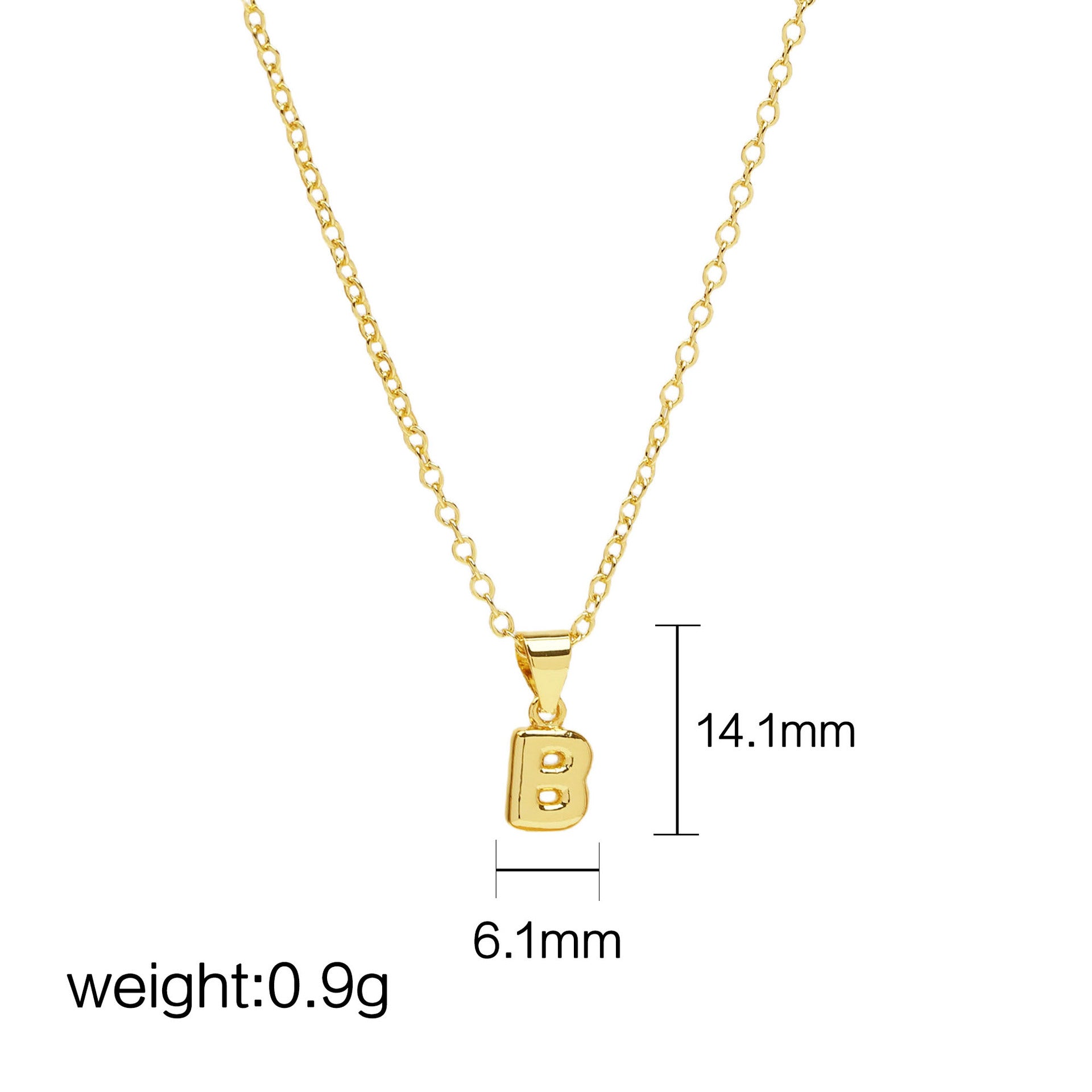 b initial necklace gold