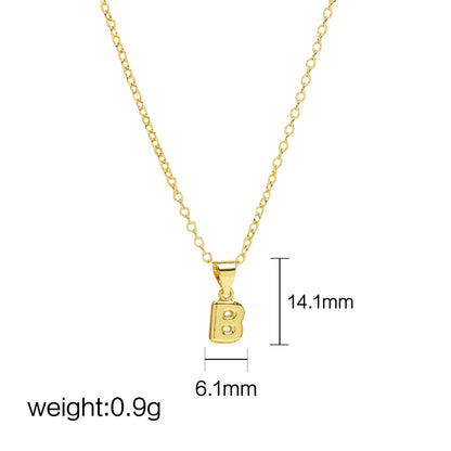 b initial necklace gold