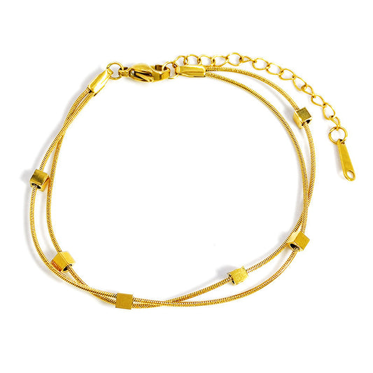 Women Dainty Gold Layered Bracelets Gifts for Her Trendy Bracelets