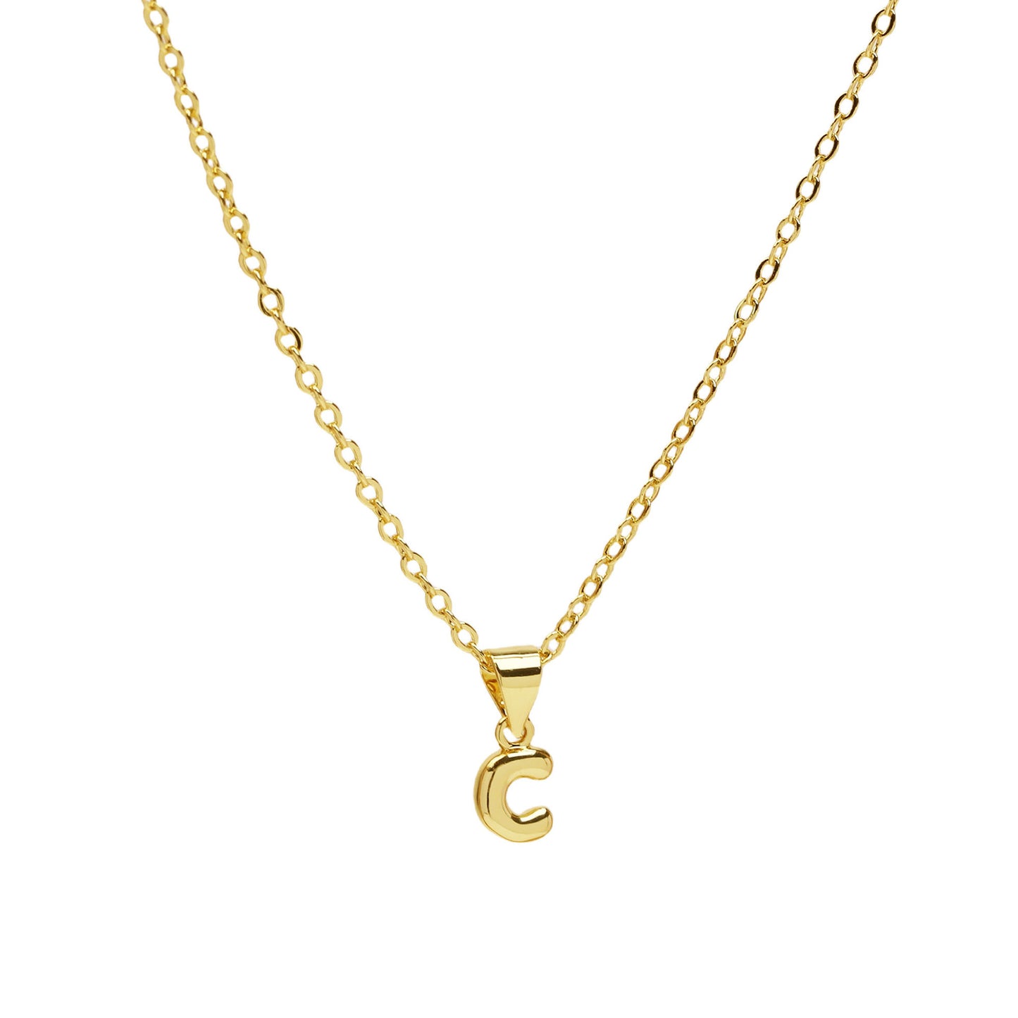 c initial necklace gold