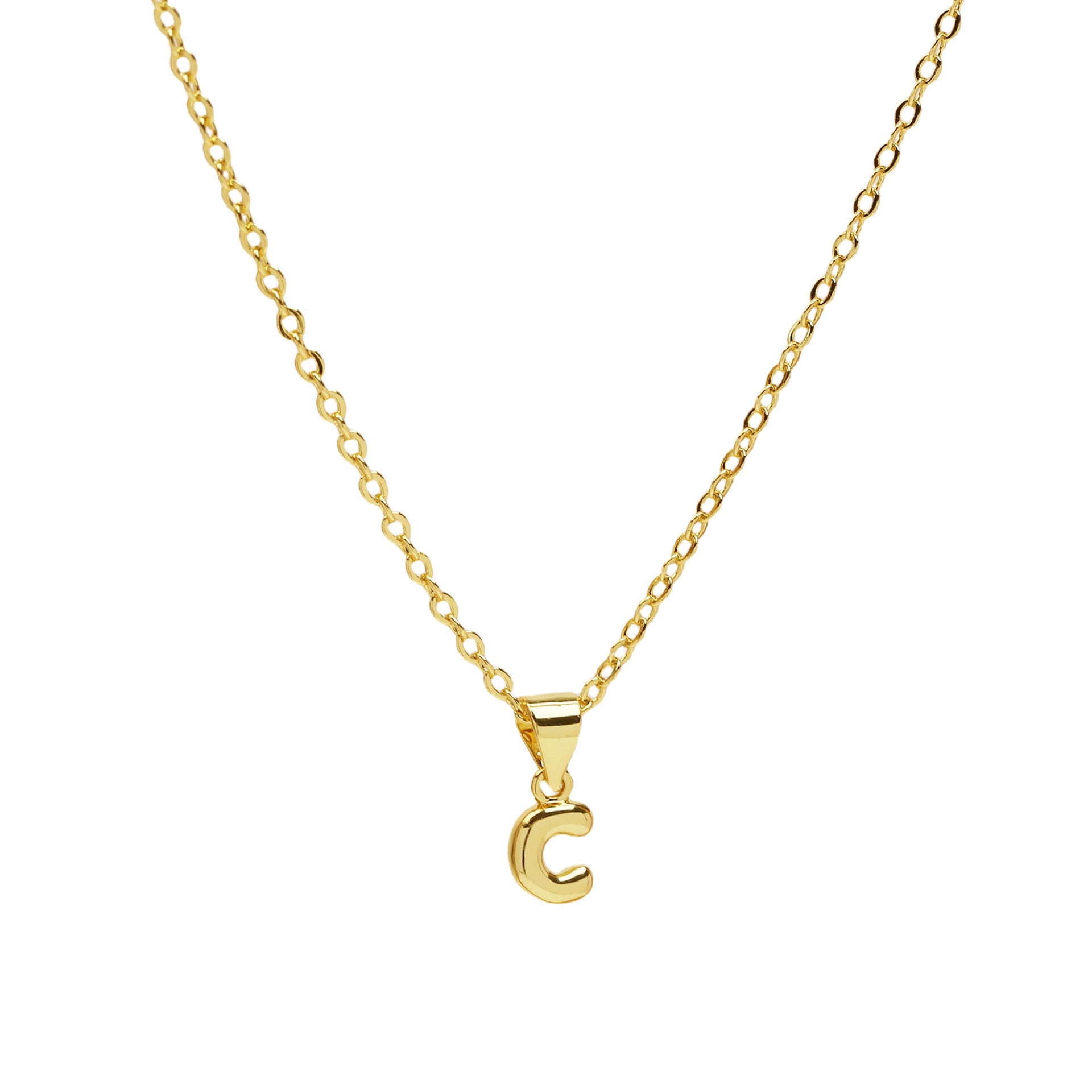 c initial necklace gold