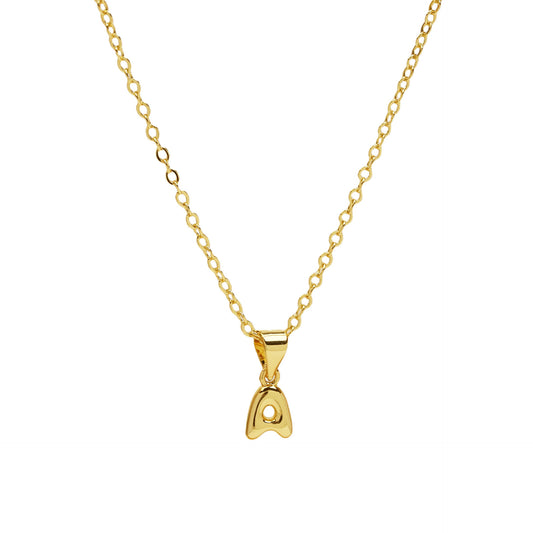 a initial necklace gold