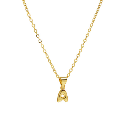 a initial necklace gold