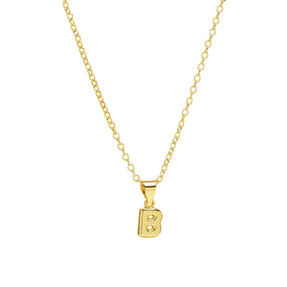 b initial necklace gold