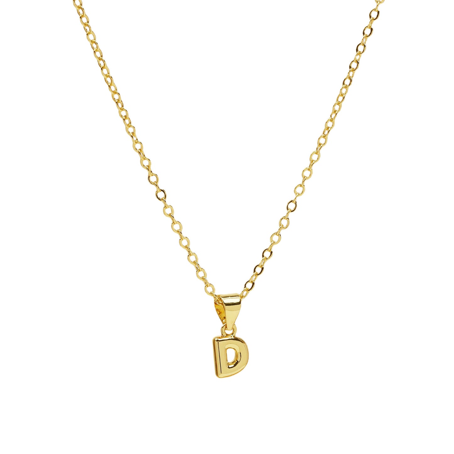 d initial necklace gold