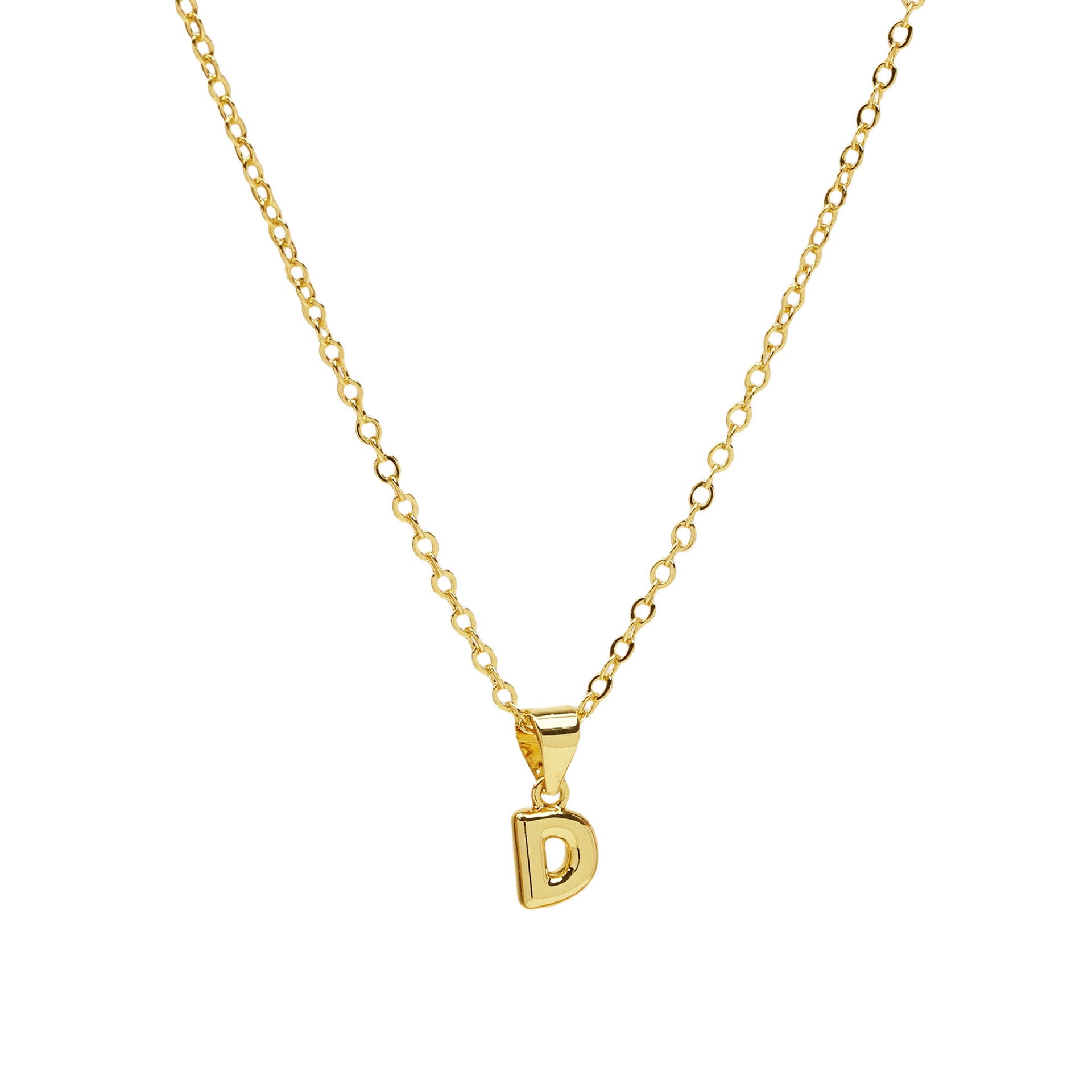 d initial necklace gold