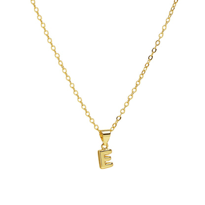 e initial necklace gold