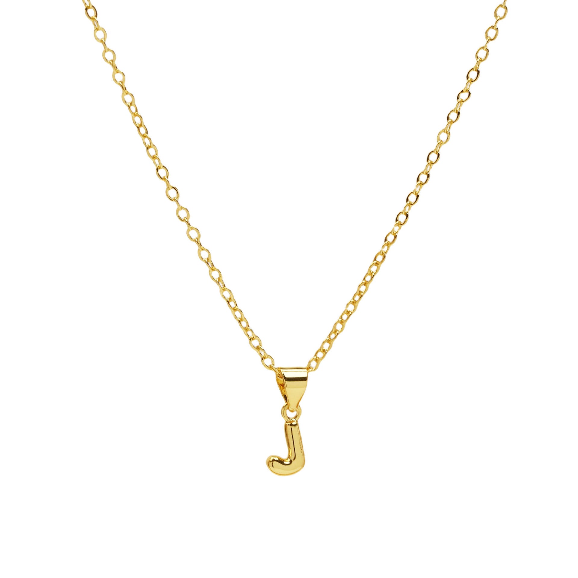j initial necklace gold
