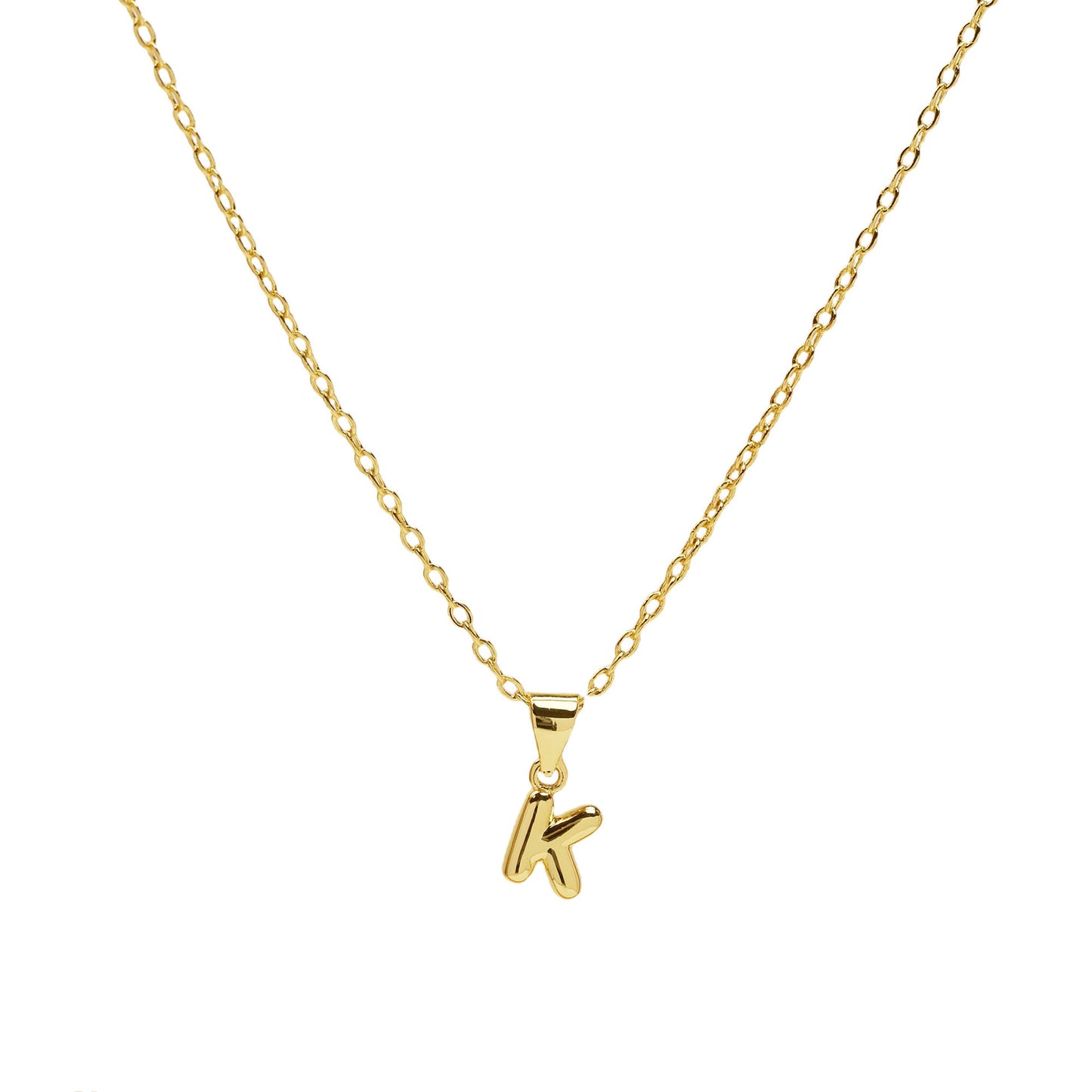 k initial necklace gold