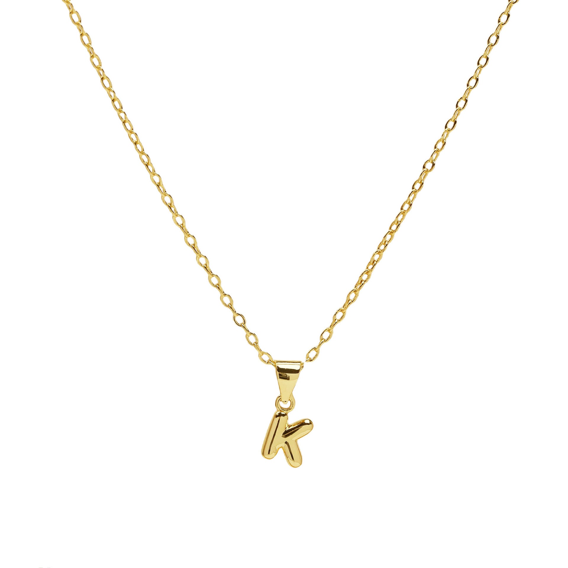 k initial necklace gold