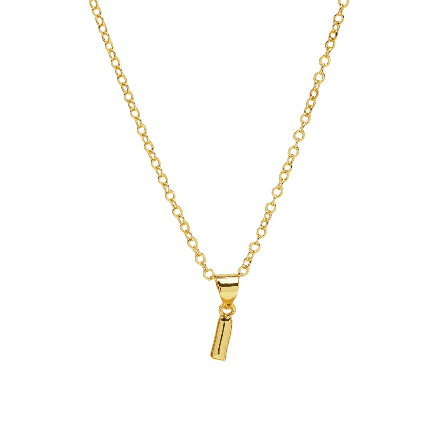 i initial necklace gold