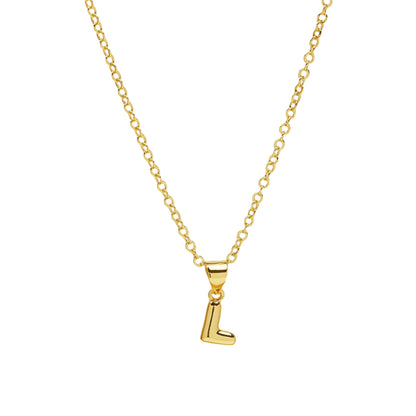 l initial necklace gold