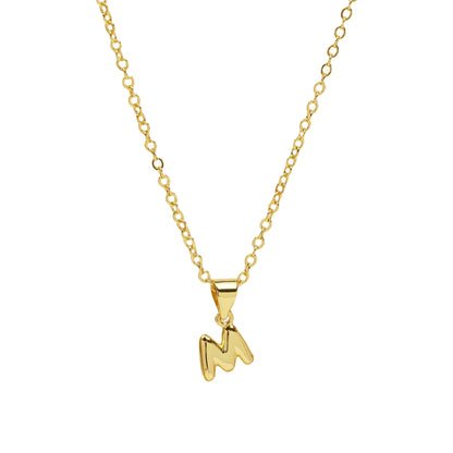 m initial necklace gold