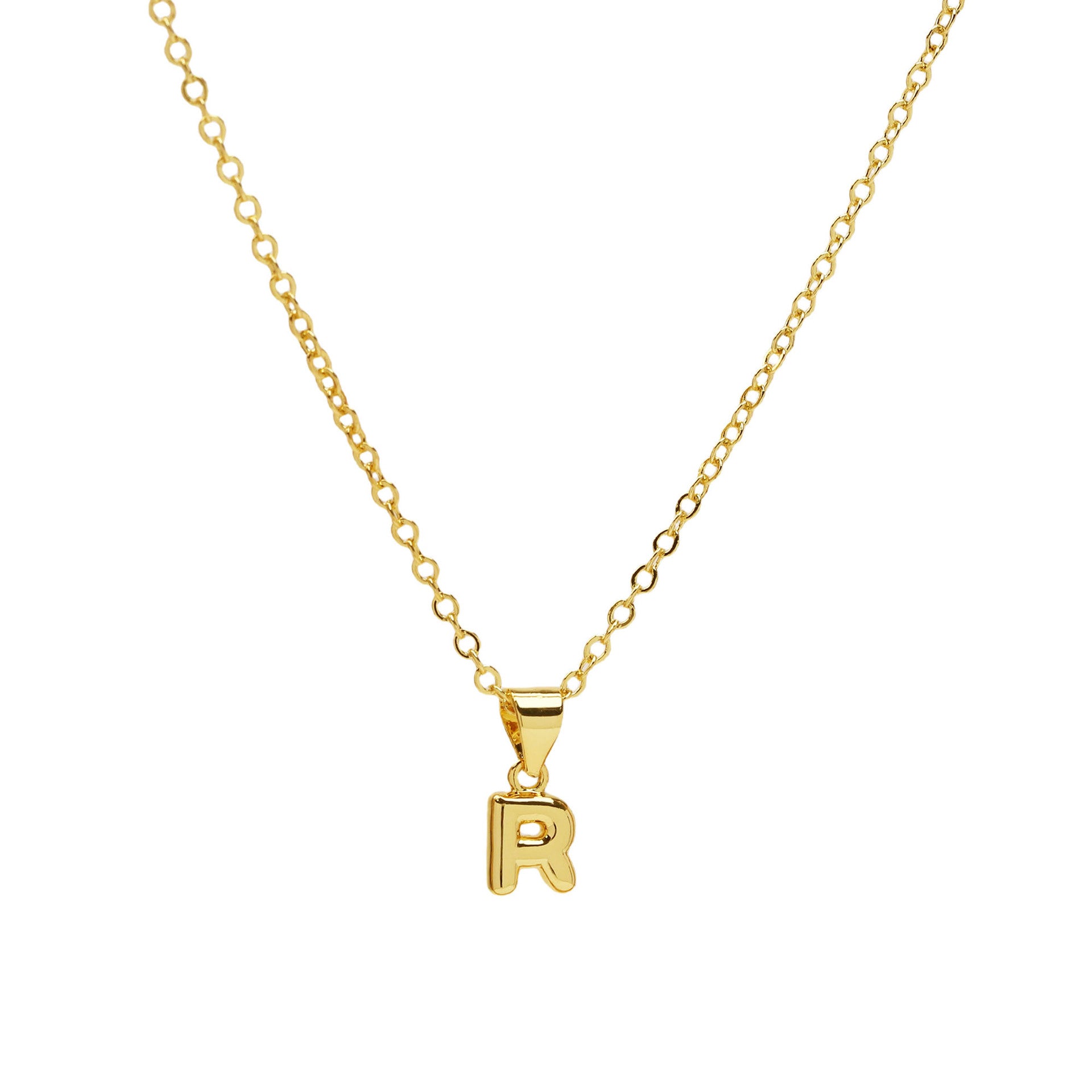 r initial necklace gold