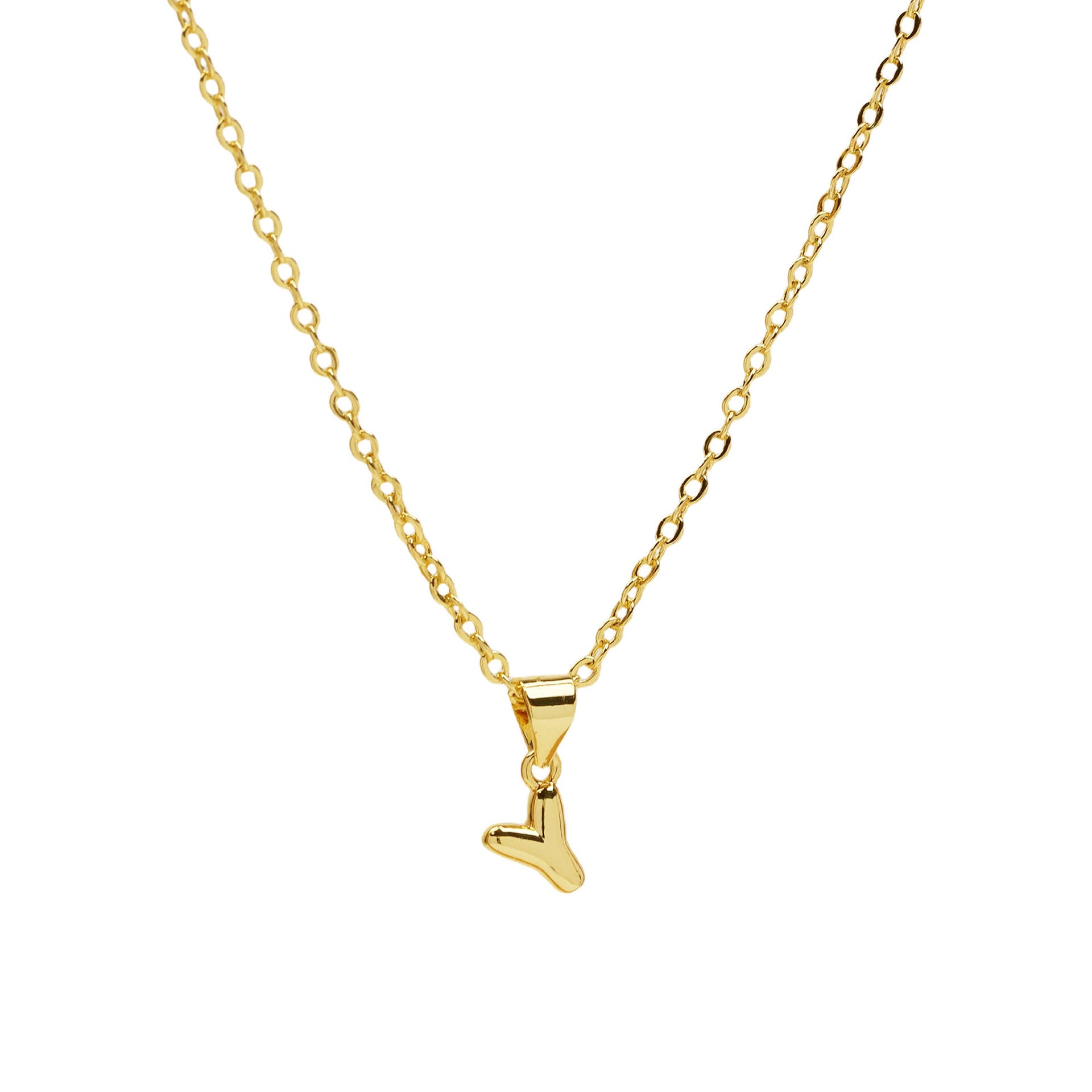 y initial necklace gold