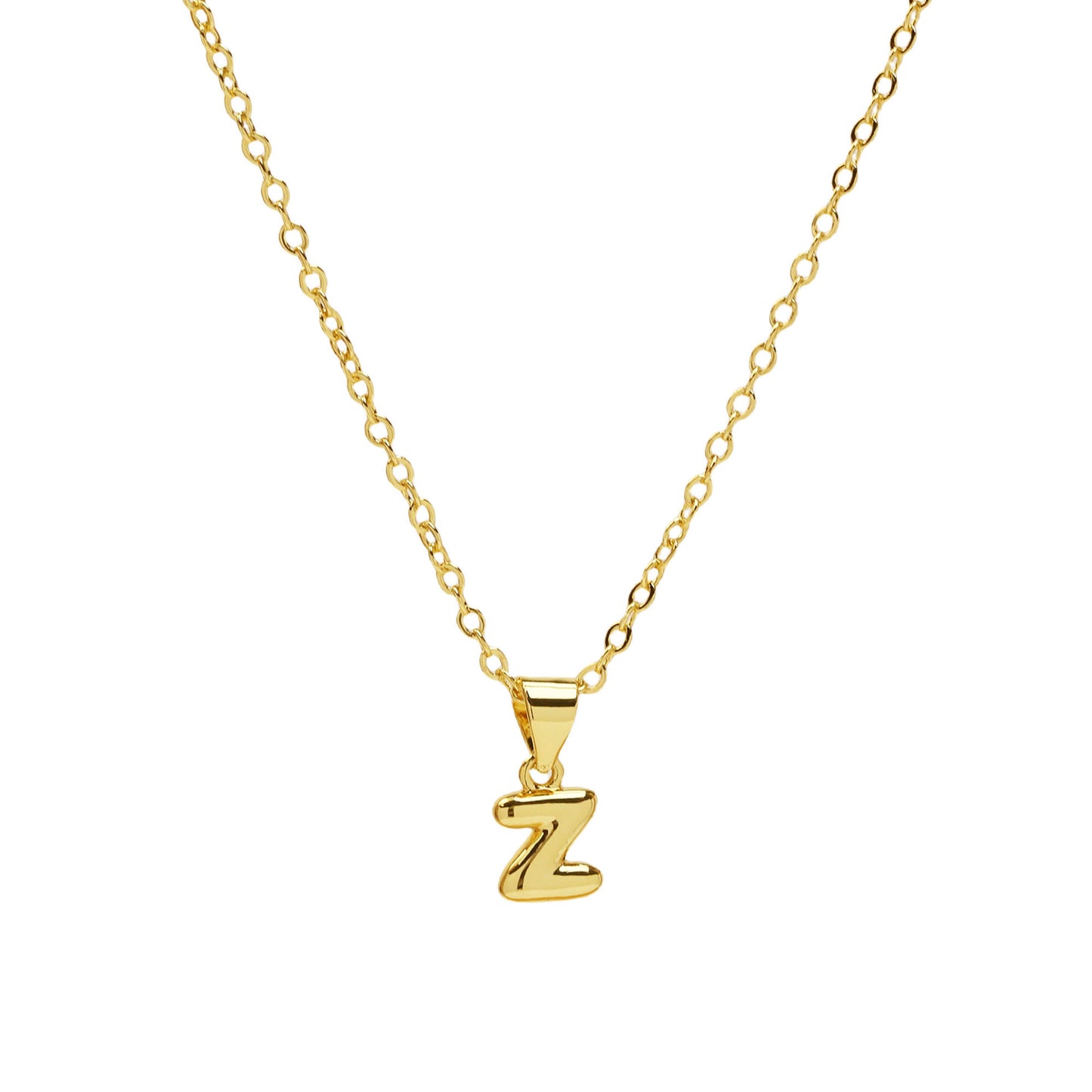 z initial necklace gold