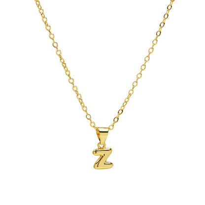 z initial necklace gold
