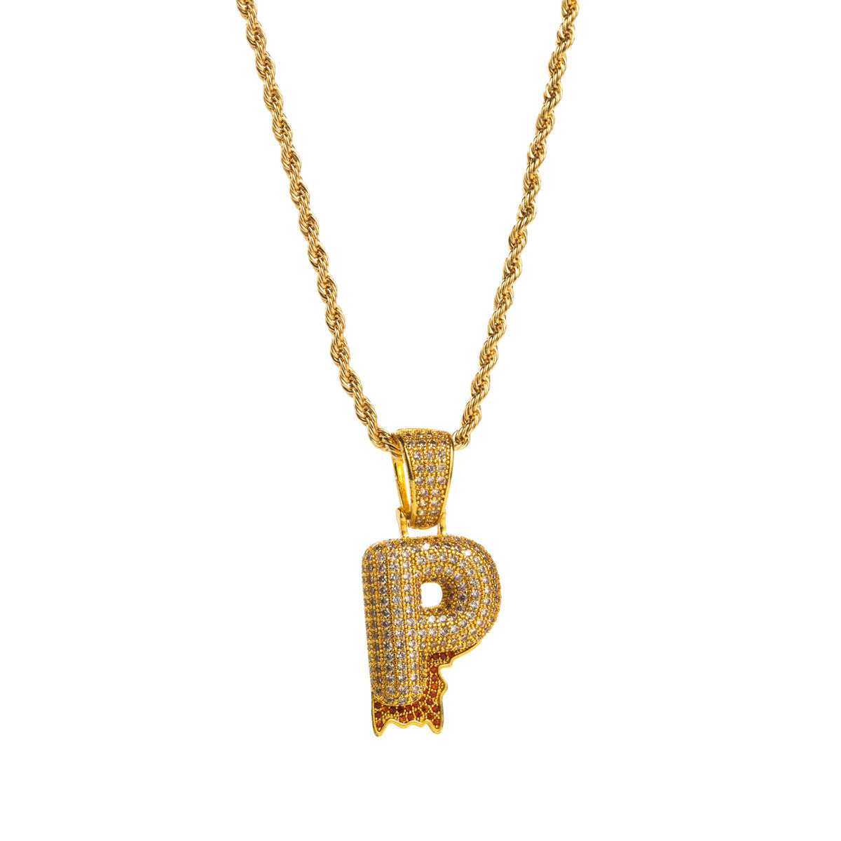 Bubble Letter Necklace Gold Balloon Letter Necklace