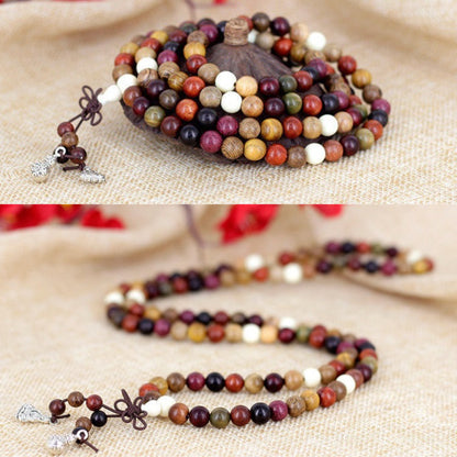 108 Sandalwood 8mm Buddha Beads Bracelet 23M1402