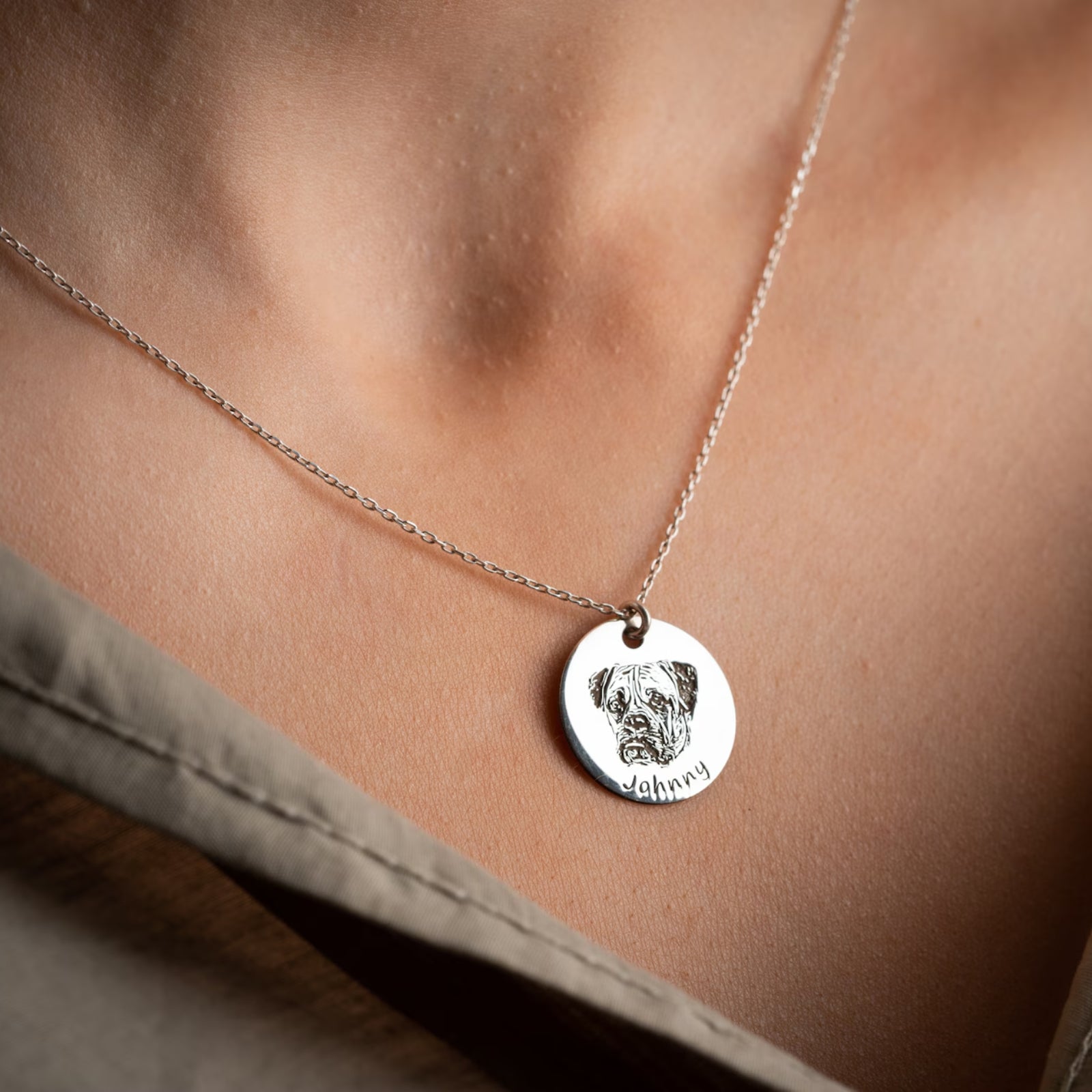 Personalized Pet Photo Necklace Gifts for The Pet Lover