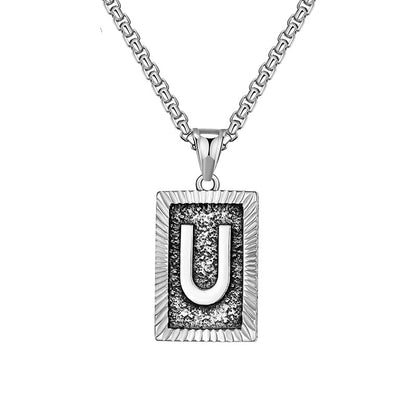 Mens Chain With Initial Mens Necklace With Initial Charm