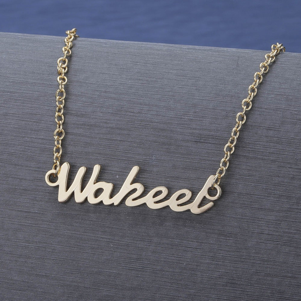 Choker Name Necklace Name Pendant