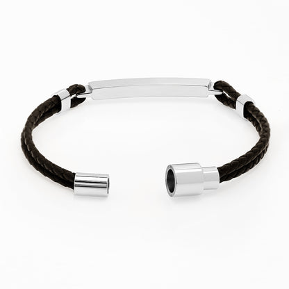 Custom Name Bracelets For Guys Mens Braided Leather Bracelet