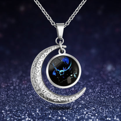Crescent Moon Necklace Constellation Necklace