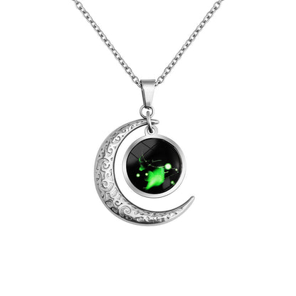 Crescent Moon Necklace Constellation Necklace