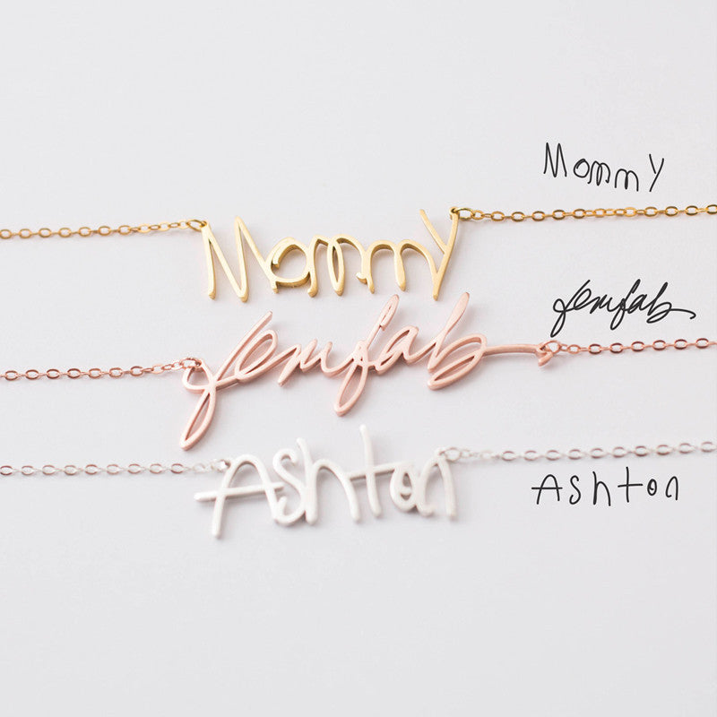 Handwriting Necklace Custom Handwriting Necklace