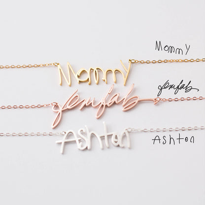 Handwriting Necklace Custom Handwriting Necklace