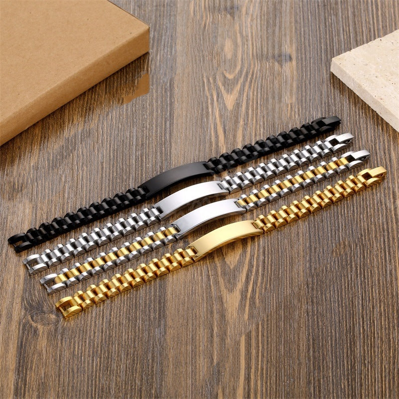 Bracelet Watch For Men Men's Gold Name Bracelets