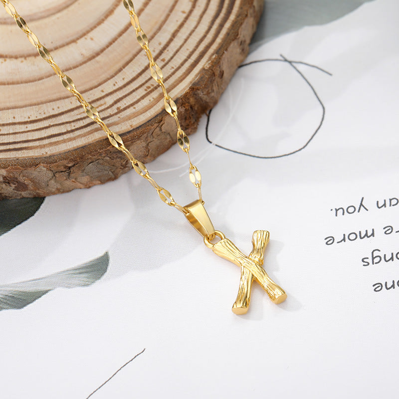 Gold Initial Pendant M Initial Necklace Gold Necklace For Women