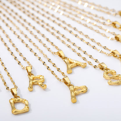 Gold Initial Pendant M Initial Necklace Gold Necklace For Women