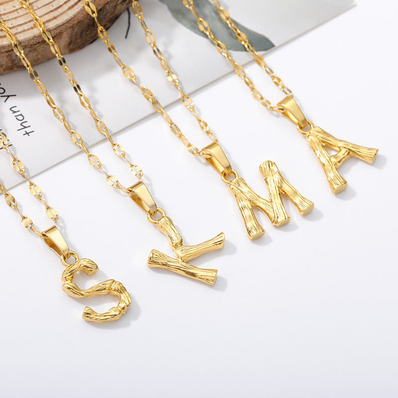 Gold Initial Pendant M Initial Necklace Gold Necklace For Women