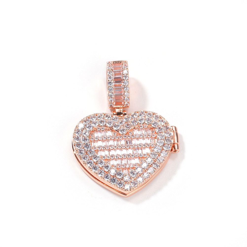 Personalized Heart Photo Necklace ROSS GOLD