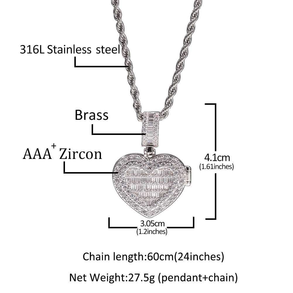 Personalized Heart Photo Necklace