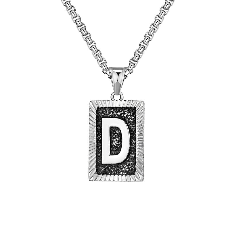 Mens Chain With Initial Mens Necklace With Initial Charm