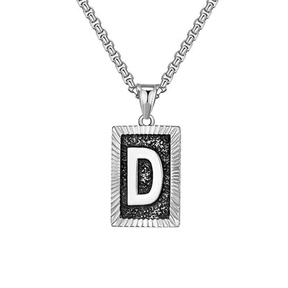 Mens Chain With Initial Mens Necklace With Initial Charm