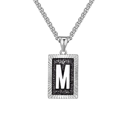 Mens Chain With Initial Mens Necklace With Initial Charm