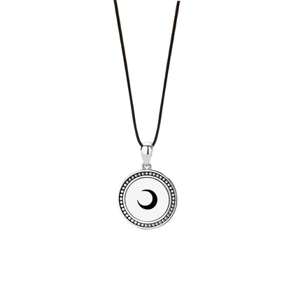 Matching Necklaces For Couples Disc Necklace Sterling Silver Pendant Necklace