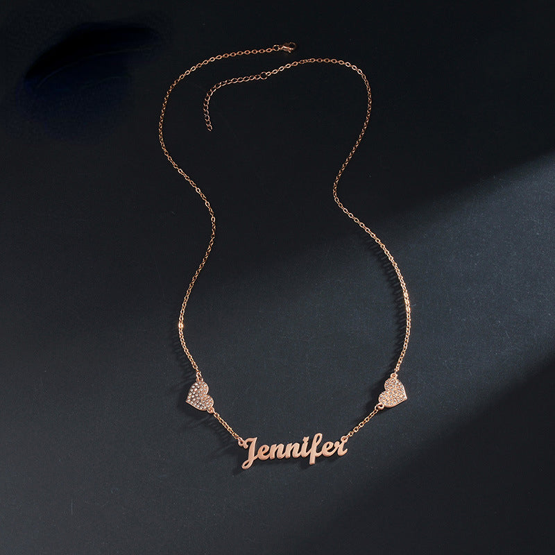 Name Necklace With Heart