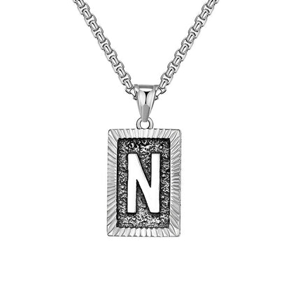 Mens Chain With Initial Mens Necklace With Initial Charm