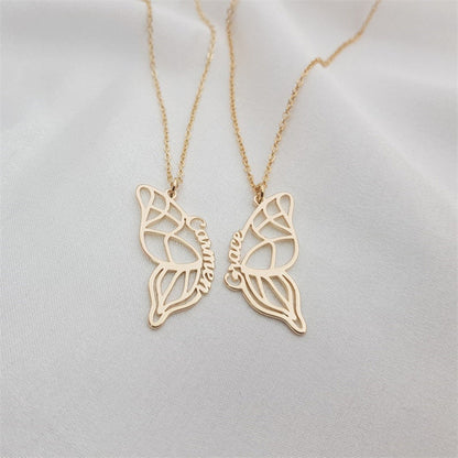 Butterfly Name Necklace GOLD