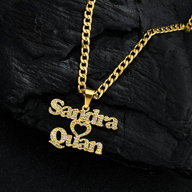 Custom Couple Name Necklace