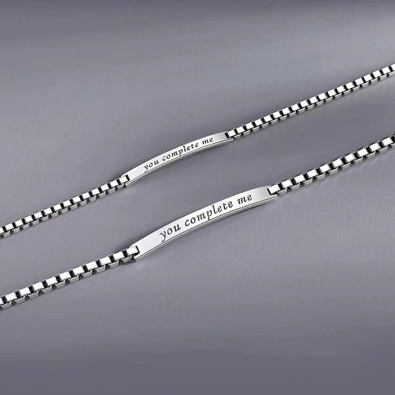 Couple Bracelets Silver Promise Bracelets For Couples Hand Chain Bracelet